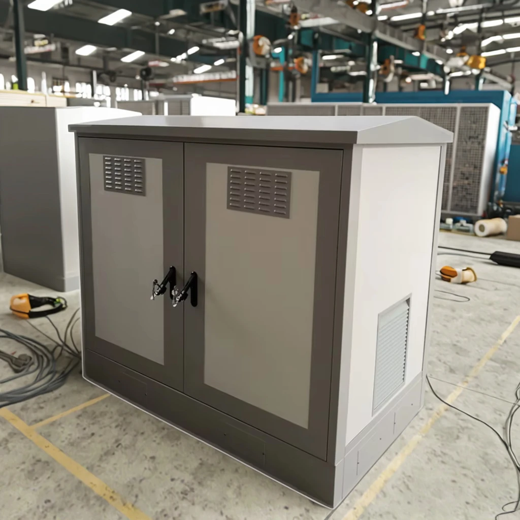 Outdoor IP55 Waterproof Three-proof Stainless Steel Aluminum Metal Chassis Double Compartment Cabinet Customized Design-boxintelecom