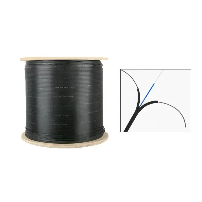 GJYXFCH Outdoor FTTH Drop Cable with 7 Stranded Steel Wire Single Mode Fiber Optic Cable f