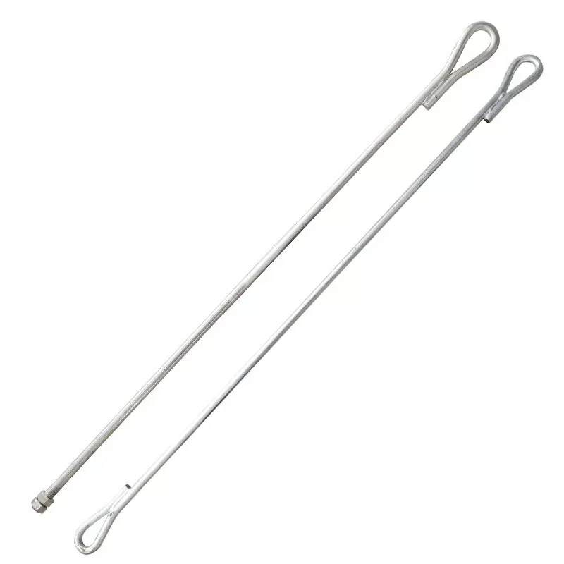 Galvanized Single-loop Guy Wire Anchor Rods for Communication Guy Wires, 161500 - 161800, Steel Guy Wire Anchors.-boxintelecom