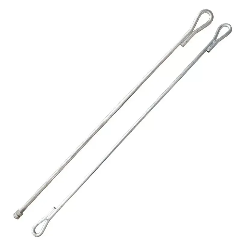 Galvanized Single-loop Guy Wire Anchor Rods for Communication Guy Wires, 161500 - 161800, Steel Guy Wire Anchors.-boxintelecom