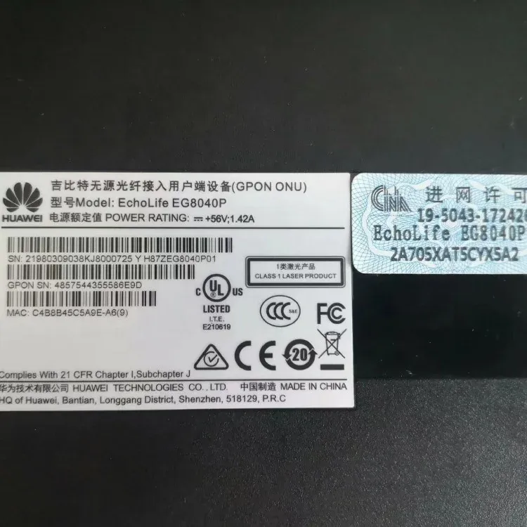 Enterprise Routing Optical Terminal ONU GPON Uplink 4 GE POE Gigabit Passive Fiber Optic A