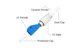 FC Male to LC Female Fiber Optic Hybrid Adapter for FTTH Use Singlemode/Multimode Cables