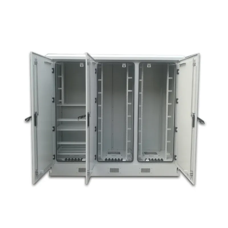 Integrated Waterproof Outdoor Electronic Instrument Cabinet with Three Doors OEM Base Station IP55 Electronic Devices Enclosure-boxintelecom