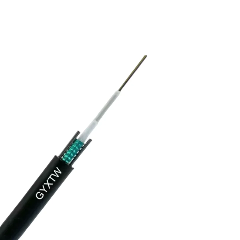 GYXTW Outdoor Overhead Armored Light Single Mode Loose Tube Fiber Optic Cable with 2 4 6 8 12 24 Cores Armored Cable-boxintelecom