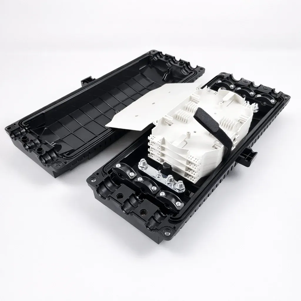 Madidi Fiber Optic Box 24/48/96 Cores Horizontal Joint Closure Splice Enclosure with 3 Inl