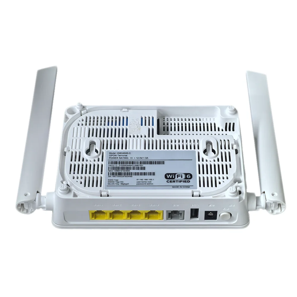 FTTH New HS8346X6-C Wi-Fi6 ONU Gpon 4 Ge Ports 1 Pots Gpon ONT 4Ge 2.4G 5G Dual Band WiFi 6 Optical Router Modem-boxintelecom