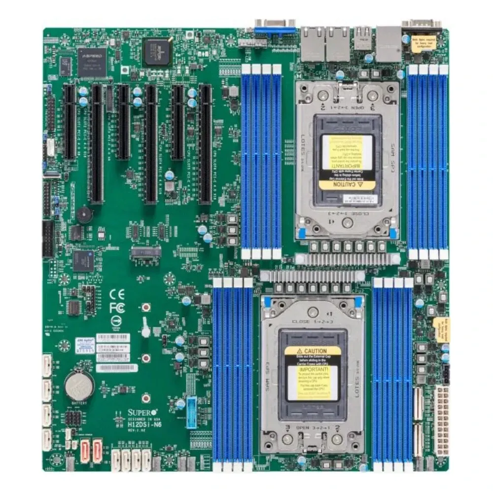 Hot Sale Used SUPERMICRO MBD-H12DSI-N6-O EATX Motherboard AMD EPYC Processor Stock Server