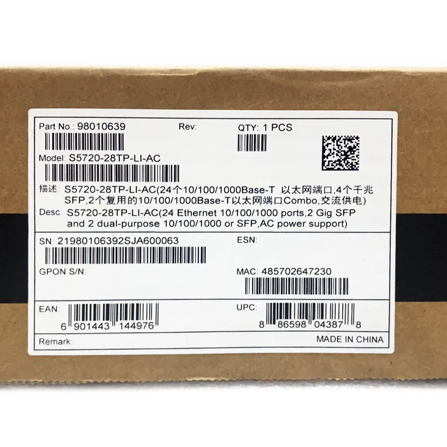 Original S5720 LI Series 24-port Gigabit Network Management Switch 98010639 S5720-28TP-LI-AC-boxintelecom