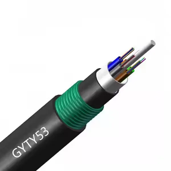 GYTY53  GYFTY53 Double Sheath Armored Fiber Optic Cable Outdoor Loose Tube Single Armor Cable-boxintelecom