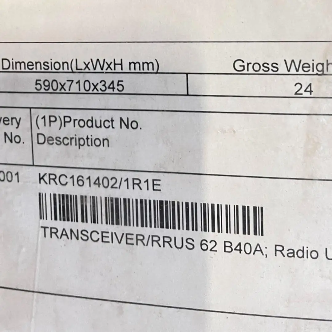 RRUS 62 B40A KRC 161 402/1 Wireless Base Station RF Unit RRUS 62B40A KRC161402/1
