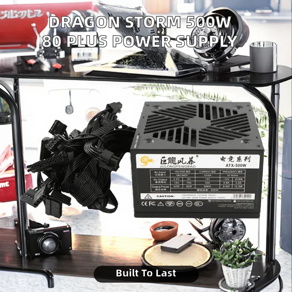 Dragon Storm CB Certified 500W APFC ATX Full Voltage 120mm Fan 80+ Standard Desktop Computer Power Supply New Arrival Stock-boxintelecom