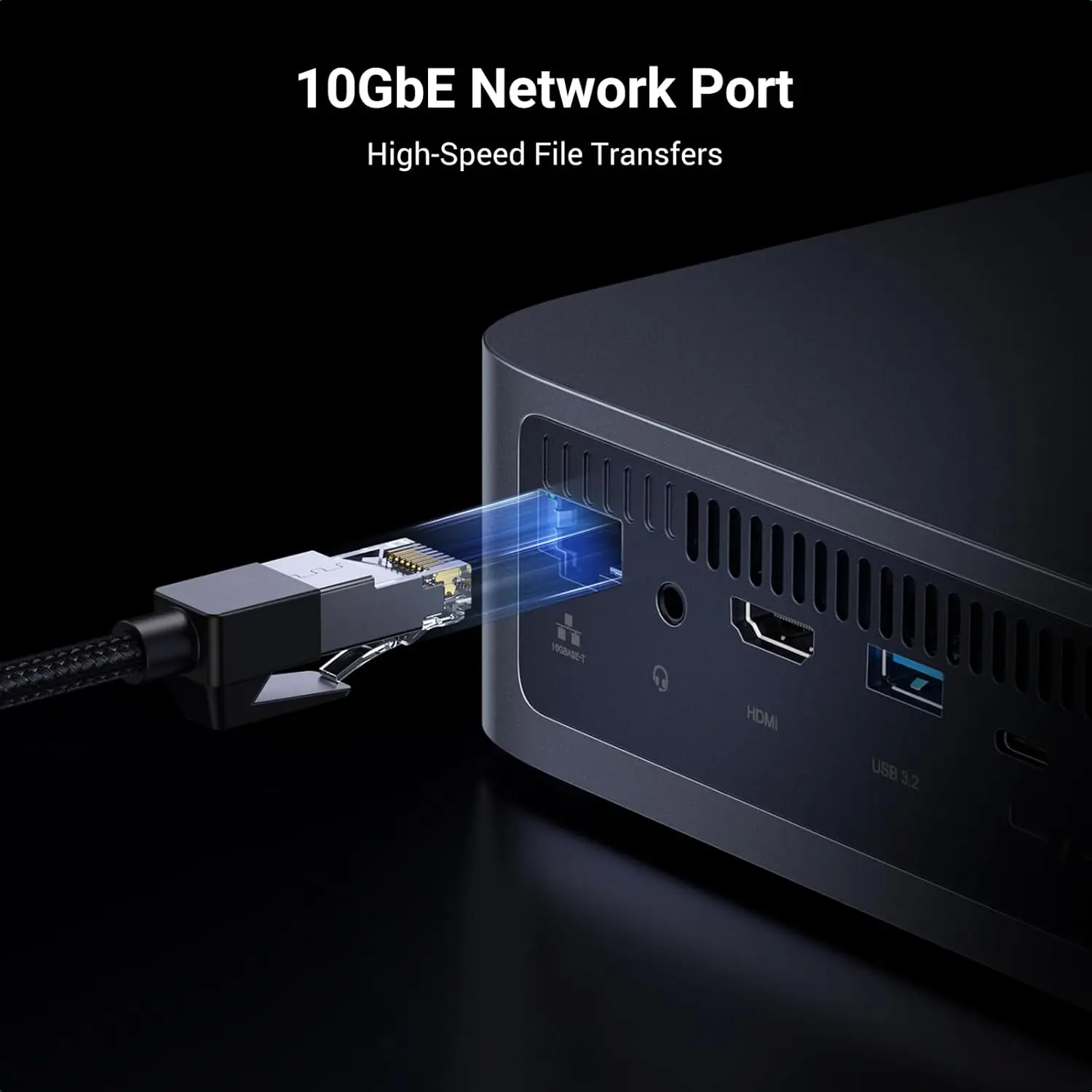 UGREEN  DXP480T Plus All-Flash 4-Bay NAS, Personal Cloud, Home Server, AI Album, 10GbE Port, High-Speed Media Workstation-boxintelecom