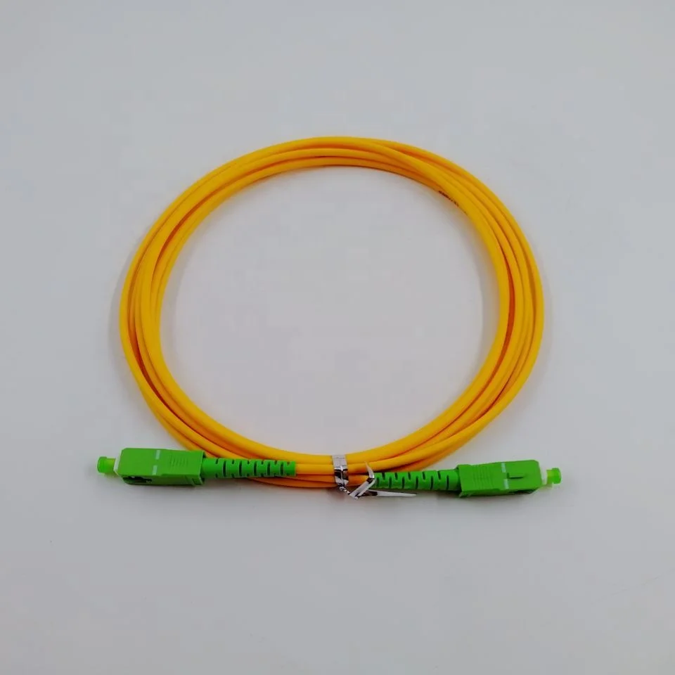 APTfactory Sm Sx  2.0mm 3.0mm G652d Ftth Patchcord 1.5m 2m  3m Yellow Optic Fiber Cable Jumper  sc Upc Patch cord Fiber Optic-boxintelecom