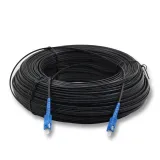100 Meter FTTH Drop Cable Patchcord with SC/APC Connectors 9/125 SM G652D Fiber Yellow Pig