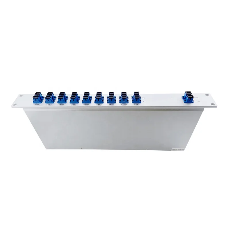 Fiber Optic Equipment ZG TECH Grey 1U 19'' Rack Mount 8CH+EXP DWDM MUX+DEMUX SC/UPC C31-C38 Wavelength 3-Year Warranty-boxintelecom