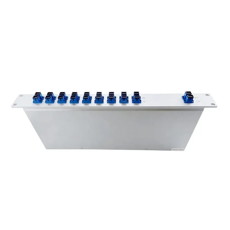 Fiber Optic Equipment ZG TECH Grey 1U 19'' Rack Mount 8CH+EXP DWDM MUX+DEMUX SC/UPC C31-C38 Wavelength 3-Year Warranty-boxintelecom