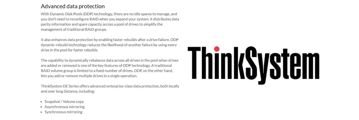 Lenovo ThinkSystem Hybrid Storage Array FC SAN\iSCSI DE4000H 3