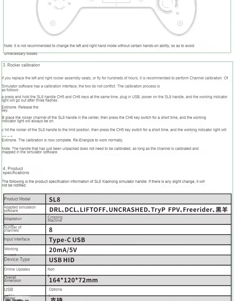 SL8 Drone Emulator Practice FPV Remote Control, Crossing Machine DRL DJI DCL and Other Liftoff