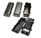12/24 Core 2 in 2 Out Fiber Optic Splice Closure Waterproof Cable Joint Box for Outdoor Us