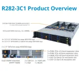 Hot Sale Gigabyte R282-3C1 2U Rack with 3rd Gen Intel Xeon Scalable 12+2-Bay Gen4 NVMe/SAT