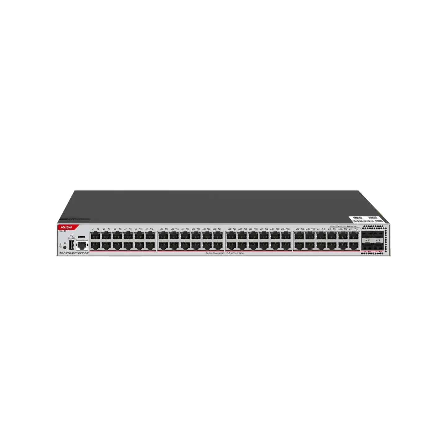 RG-S5350-48GT4SFP-P-E 48-Port GE Layer 3 Managed Access Network Switch with 48 RJ45 4 x 1G