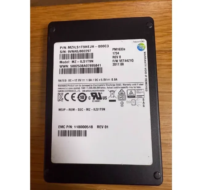 118000518 Enterprise Solid State Drive 1.92TB SAS Interface Adaptation 005052319 Storage R