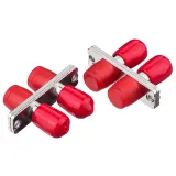 FC-ST Metal Dual Core Fiber Optic Adapter Flange Coupler for FTTH and IP Network Applicati