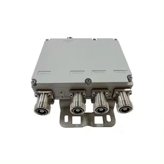 High Quality 698-960/1710-2170/2400-2700/3300-3800MHz Quadplexer RF Combiner Low PIM -155dBc for