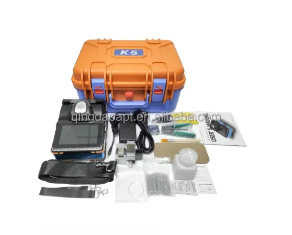 FTTH  Optical Fiber Fusion Splicer Core Alignment Fusion K5 Splicing Machine FTTH Fast fusion Splicer Machine 6 Moter-boxintelecom