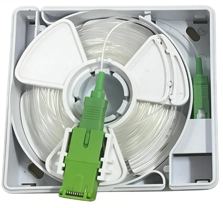 SC Single Port Fiber Optic Terminal Box Desktop Fiber Optic Wall Outlet Box FTTH Fiber Protection Box White-boxintelecom