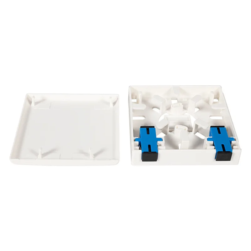 OEM FTTH 86-Type Leather Cable Fiber Optic Panel Dual Port SC Network Docking Box 4G Deskt