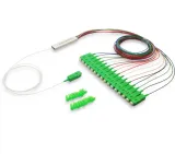 Optic 1x16 Fiber Splitter 1x2 1x4 1x8 1X9 1x16 1X12 1x32  Single Mode APC UPC Steel Tube F