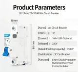 CHINT NXB-63 C Type Miniature Circuit Breaker 1P/2P/3P/4P 6kA Breaking Capacity 10A-63A DI
