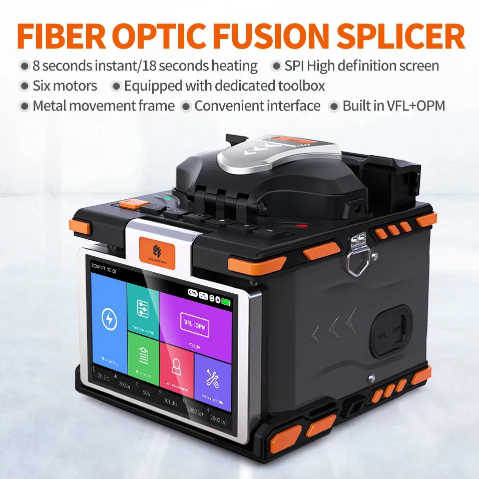 M5 Fiber Optic fusion Splicer Fiber Optic fusion Splicer 6 Motor Fiber Core Alignment Spli