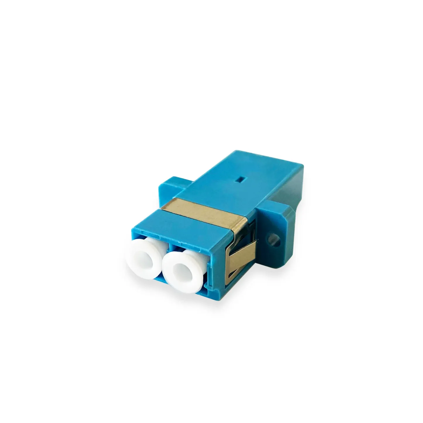 LC/UPC Fiber Optic Equipment Ceramic Single Mode Duplex Two LC Fiber Optic Adapter With Ea