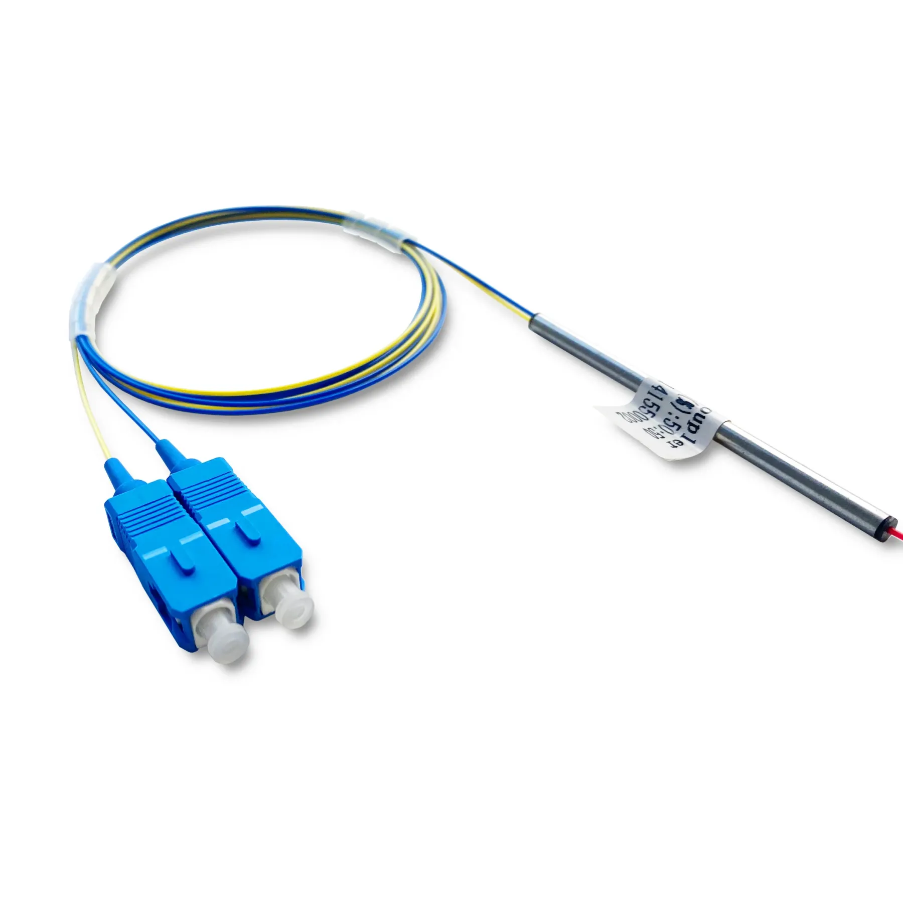 Three Window Coupler Optical Fiber Fbt Coupler with SCUPC Connector 0%~100% Any Ratio 1x2 Steel Tube Type Single Mode Fusion-boxintelecom