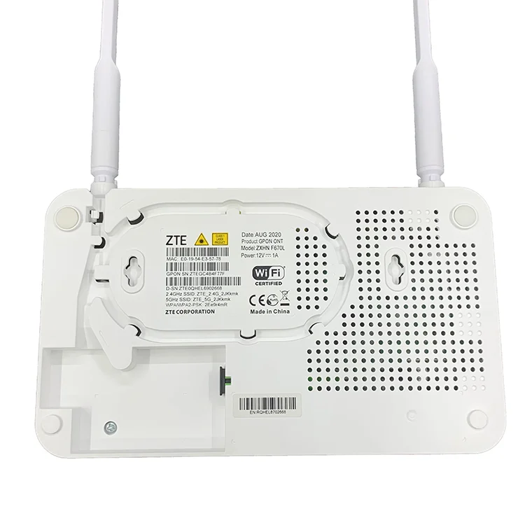 Hot Sale High Quality Gepon ONU F670L 5G/4G/3G/2G Network Support USB 2.0 Interface 1 Year Warranty for FTTH/FTTB/FTTC-boxintelecom