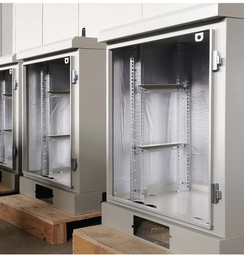 Small Outdoor IP55 Network Cabinet Aluminum Galvanized Steel Waterproof Enclosure Intelligent Constant Temperature Weak Current-boxintelecom