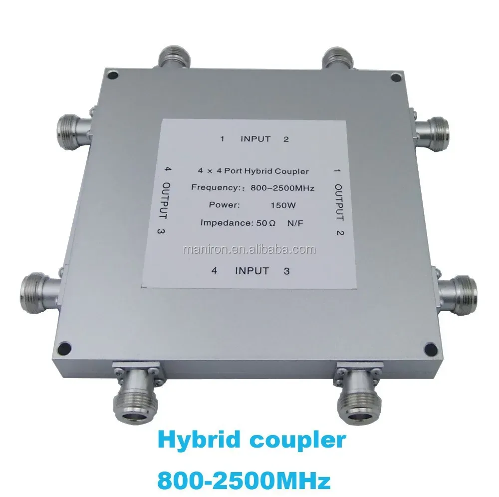 New products 800-2500MHz , RF hybrid coupler/hybrid combiner, 150w watt 4x4 port IBS & DAS,