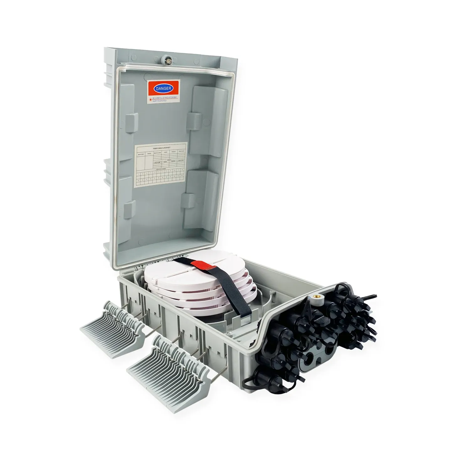 F220-SC Outdoor IP65 4 Core Fiber Optic Splice Box Ftb Fiber Distribution Box with 1*4 PLC