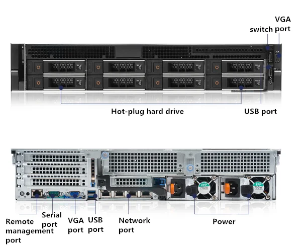 Dell Rack Intel Xeon 3204 Processor 750W Power Supply DDR4 Server R740 10
