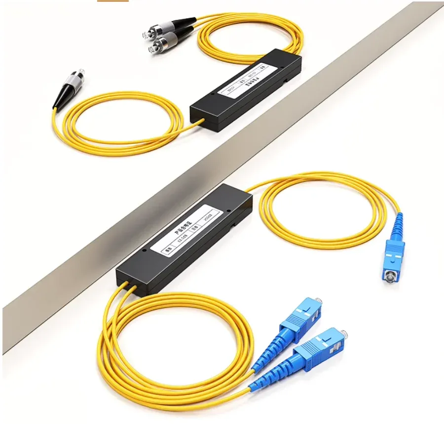 1x2 Fiber Optic Splitter Box, SC LC FC Fiber Optic Splitter 1:2 for Telecom,FTTH, Data Cen