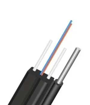 GJYXCH Outdoor Optical Fiber Steel Wire Optic Drop Cable FTTH 1/2/4core G657A1-Telecom Pow