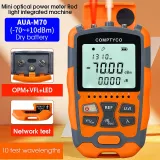 Optical Power Meter AUA-M70 Fiber Optic Tester (-70~+10dBm) Built-in VFL+OPM 4-in-1 Optica