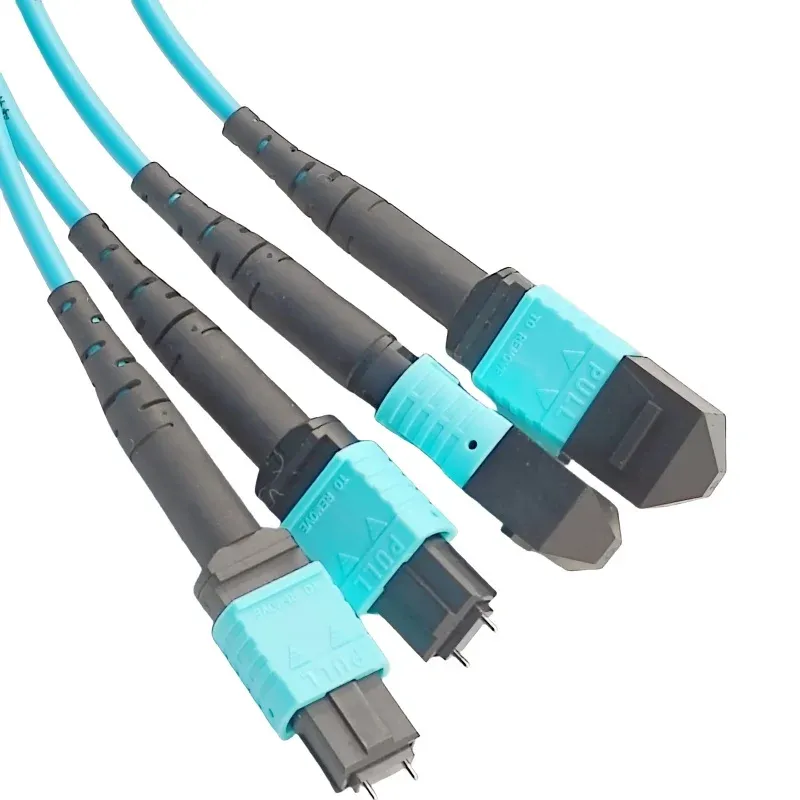 Hot sale 1m 5m 20m MPO Trunk Cable to MPO-12 UPC Male 48 Fibers Multimode OM4 Plenum OFNP Type B Double Jacket-boxintelecom