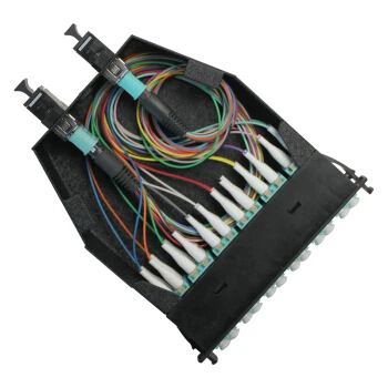 24 Fiber Cassette Module MPO/MPT to LC Duplex Multimode OM3/OM4 Cassette Terminal Blocks Alloy Steel Operating Temp 0C 70C-boxintelecom