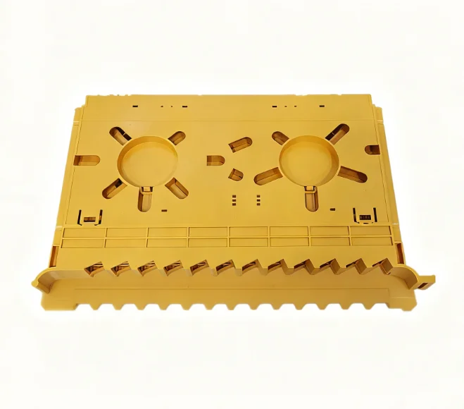 ODF Fiber Optic Splicing Tray - 12-Core Integrated Fusion Tray Yellow Telecom-Grade Fiber Organizer-boxintelecom