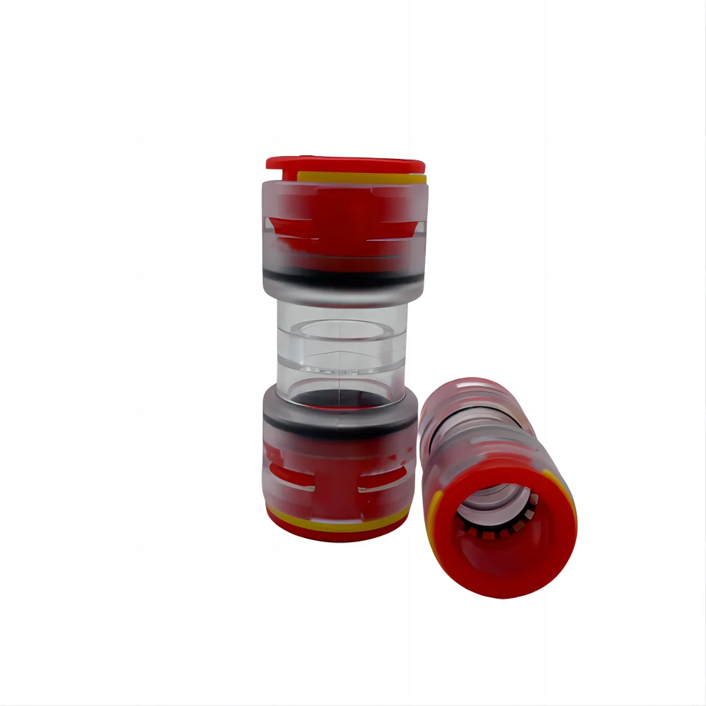Fiber Optic Plastic Straight Quick Connector HDPE Microduct Straight Coupling Microduct