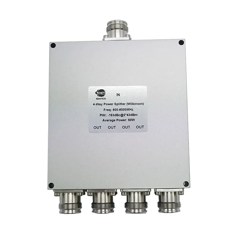 RF 694-3800MHz 4 Way Power Splitter 50W Wilkinson Power Splitter RF Power Divider Low PIM 