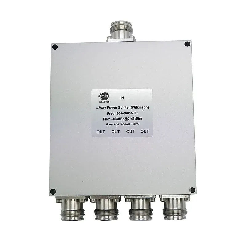 RF 694-3800MHz 4 Way Power Splitter 50W Wilkinson Power Splitter RF Power Divider Low PIM 